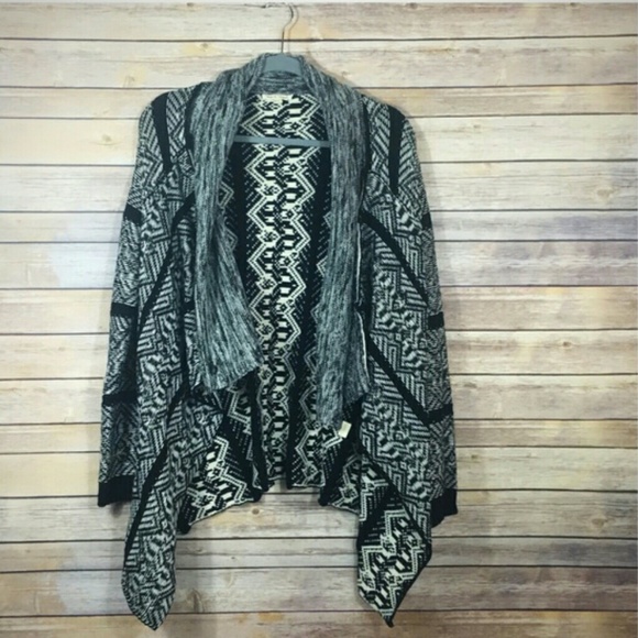 Hem & Thread Printed Waterfall Open Cardigan - Picture 1 of 3